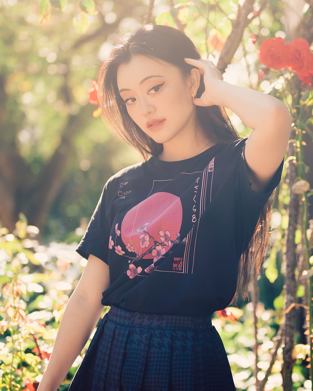 Sunset LOFI Sakura - T-Shirt